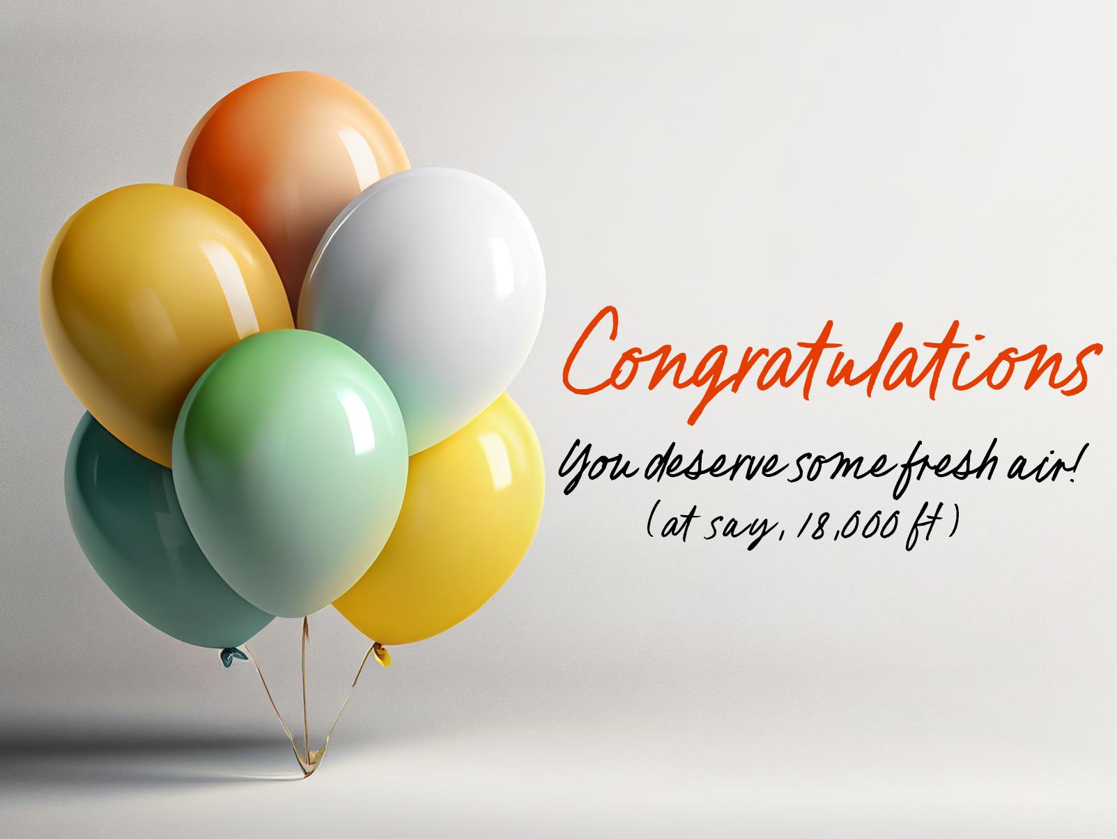 Congratulations balloons - Skydive Santa Barbara